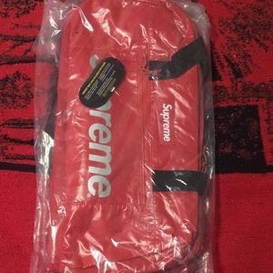 Supreme Red duffel bag